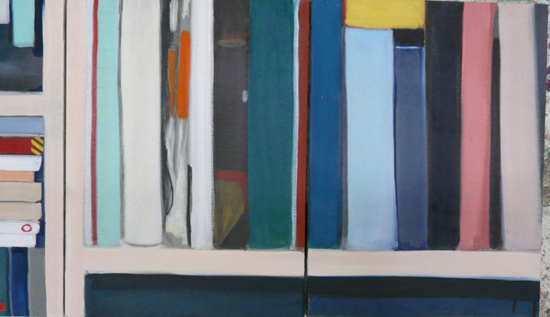“Bibliotèque du désert” | Oil on canvas | ©Anna Muzi 