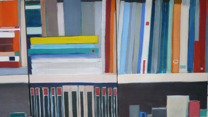 “Bibliotèque du désert” | Oil on canvas | ©Anna Muzi 
