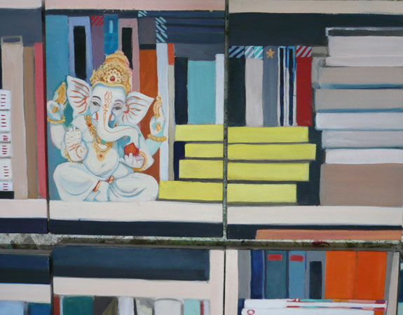 “Bibliotèque du désert” | Oil on canvas | ©Anna Muzi 